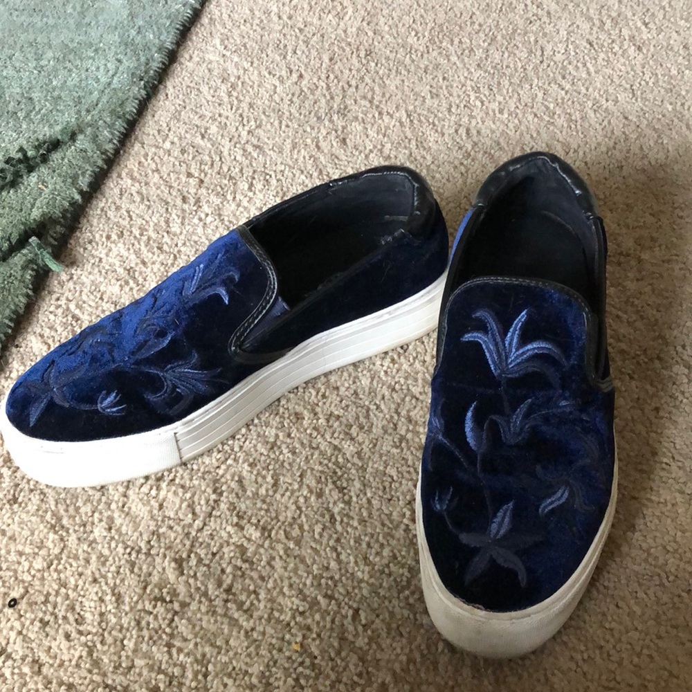 Blue Velvet Shoes